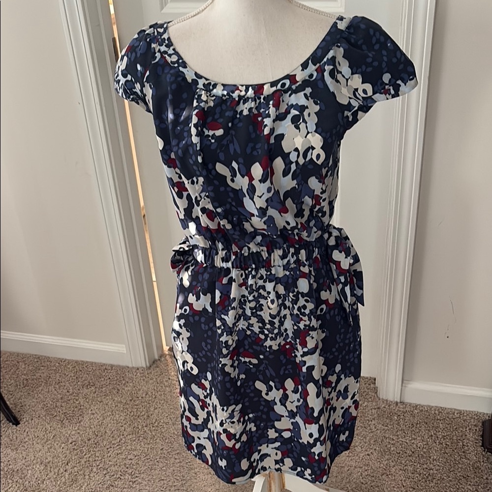 Elegant Blue Patterned Dress